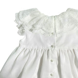 Abito Elegante Battesimale Con Pizzo E Fiori Neonata GRANLEI 187