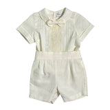 Completo Corto Elegante In Lino Con Bermuda Neonato PONTO POR PONTO 6329