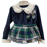 Completo con culotte Scozzese Neonata VALENTINA BEBES KAX216