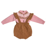 Completo In Lana E Cashmire Con Salopette Corta Neonata WEDOBLE I2305305D