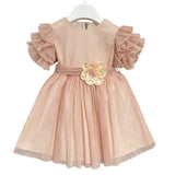 Abito Mezza Manica Elegante In Tulle Neonata BUFI B0463A