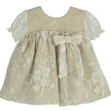 Abito In Lino Beige Bambina  CALAMARO 21296