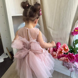 Abito Smanicato In Tulle Plissettato Bambina PETIT POSH 003VE