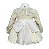 Langärmliges Samtkleid mit blauem Culotte für Baby-Mädchen MIMOSA NARCISO