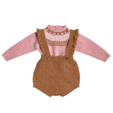 Completo In Lana E Cashmire Con Salopette Corta Neonata WEDOBLE I2305305D