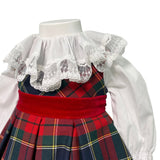 Schottisches ärmelloses Kleid mit Hemd für Baby-Mädchen ISABEL C492