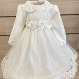 Abito Elegante Battesimale Manica Lunga Neonata TETO E TATTA VE8126