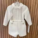 Completo Camicia e Bermuda Elegante Neonato Ponto Por Ponto 6410