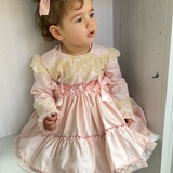Elegantes, ausgestelltes Langarmkleid für Baby-Mädchen LA AMAPOLA 0020