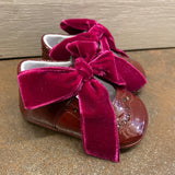 Ballerina Wiegenschuh mit Schleife aus Lackleder Newborn Index 1708B