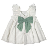 Abito Smanicato In Pizzo San Gallo Bambina CALAMARO 21260