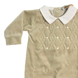 Tutina Intera In Ciniglia Ricamata Neonato BEBE' MARGO' B056T