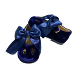 Scarpe Primi Passi Con Occhielli E Fiocco In Velluto Neonata RIZITOS B3307V