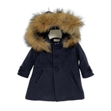 Cappotto In Panno Con Cappuccio In Pelliccia Bambino ISABEL A64