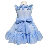 Abito Elegante Smanicato In Organza Neonata BUFI B0278A