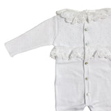 Tutina Intera In Filo Di Cotone Con Pizzo Neonata DR KID DK111