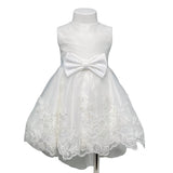 Abito Smanicato Elegante Battesimale In Pizzo Neonata ISABEL B12