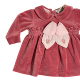Tutina Spezzata In Ciniglia Con Fiocco Neonata BEBE' MARGO' B041TS