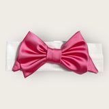 Fascia In Cotone Elasticizzato Con Fiocco In Raso Neonata ISABEL F173