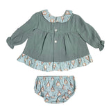 Abito Manica Lunga Con Culotte Fantasia Mongolfiere Neonata DEL SUR 2077