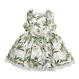 Abito Smanicato In Cotone E Pizzo Stampato Bambina DAGA M9697