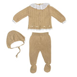 Tutina Spezzata Con Cuffia In Filo Di Cotone Neonata BABY FASHION 620.2