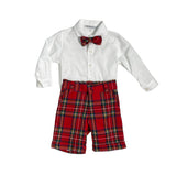 Completo Elegante 4 Pezzi Scozzese Neonato LA SARTORIA DEI PICCOLI L403