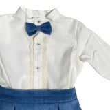 Completo Camicia e Bermuda Elegante Neonato Ponto por ponto 6041