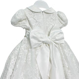 Abito Elegante Battesimale Lungo In Pizzo Neonata ISABEL B246