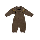 Completo Con Salopette E Maglioncino In Lana Marrone Neonato WEDOBLE I2308310A