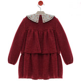 Abito Svasato Manica Lunga In Ciniglia Bambina DEL SUR 5187