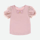 T-Shirt Mezza Manica Con Maniche In Tulle Bambina ANGEL'S FACE MANILLA