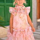 Abito Elegante In Tulle Stampa Rose Bambina ANGEL'S FACE MARIGOLDPEACH