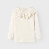 Maglia In Caldo Cotone Millerighe Con Pizzo Bambina NAME IT 13221616