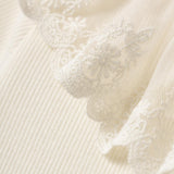 Maglia In Caldo Cotone Millerighe Con Pizzo Neonata NAME IT 13221616