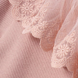 Maglia In Caldo Cotone Millerighe Con Pizzo Neonata NAME IT 13221616