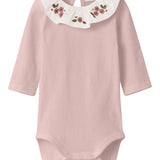 Body In Cotone Manica Lunga Con Collo Ricamato Neonata NAME IT 13225376
