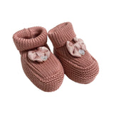 Baby-Slipper-Socken aus 100 % Wolle für Mädchen NINNAOH I23304F