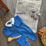 Corredino Bluette e tortora  in Filo Neonato I DELFI