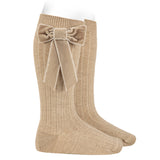 Calze Lunghe Con Fiocco In Velluto Coquette Bambina CONDOR 2446