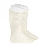 Lange Perlen-Baumwollsocken mit perforiertem Netz für Neugeborene CONDOR 2508