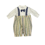 Baby Linen Romper Striped Pattern NINNAOH E22214