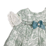 Halbärmliges Kleid mit Baumwoll-Culottes mit Valentina Bebes Baby Girl-Muster KTM15