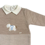 Tutina Intera In Lana 100% Con Cavalluccio A Dondolo Neonato NINNAOH I23311TF