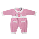 Tutina Intera In Filo Di Cotone Con Petali Neonata I DELFI 2340G