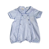 NINNAOH Neugeborener Kurzarm-Strampler aus Baumwolle in Hellblau E22268