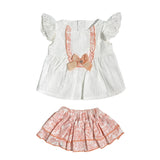 Komplette Bluse mit Lachsculottes für Neugeborene Valentina Bebes KTM12