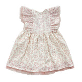 Abitino A Fiori Rosa in Cotone Neonata Rapife 5237