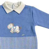 Tutina Intera In Lana 100% Con Cavalluccio A Dondolo Neonato NINNAOH I23311TF