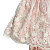 Abito Smanicato Con Culotte In Tulle Rosa Neonata Valentina Bebes KTM3